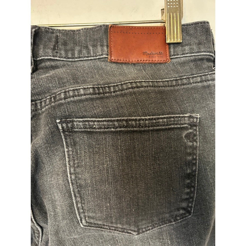 Madewell Slim Boy Jean. Black Distressed. Midrise, Straight Leg. Women's Size 27 - Picture 11 of 12